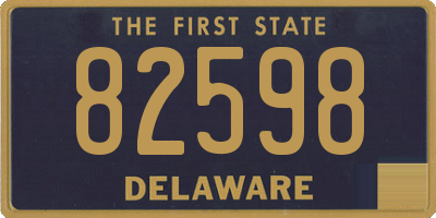 DE license plate 82598
