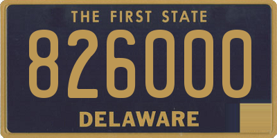DE license plate 826000