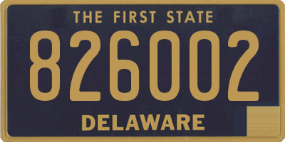 DE license plate 826002