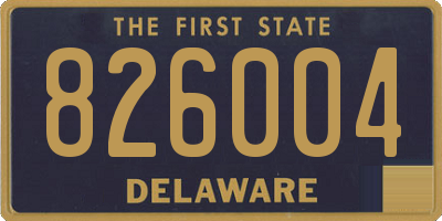 DE license plate 826004