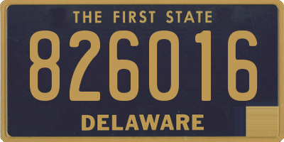 DE license plate 826016