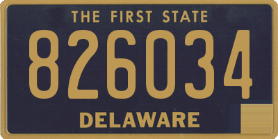 DE license plate 826034