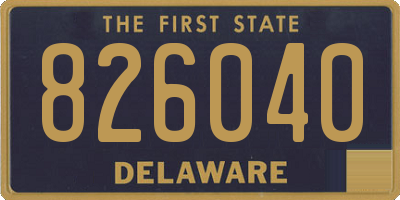 DE license plate 826040