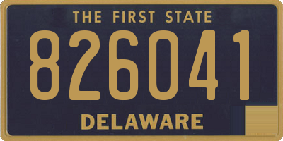 DE license plate 826041