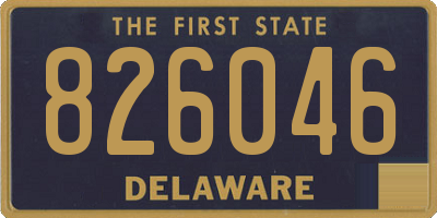 DE license plate 826046