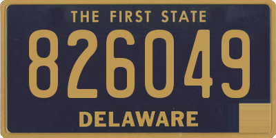 DE license plate 826049