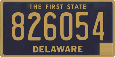 DE license plate 826054