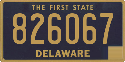 DE license plate 826067