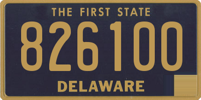DE license plate 826100