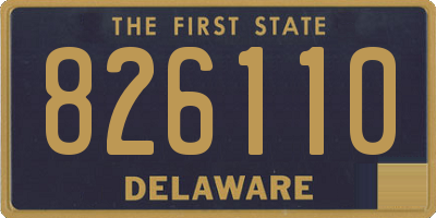 DE license plate 826110