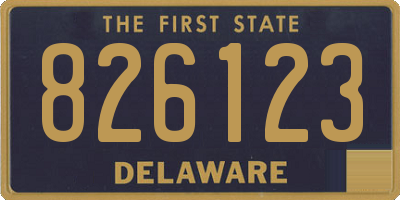 DE license plate 826123