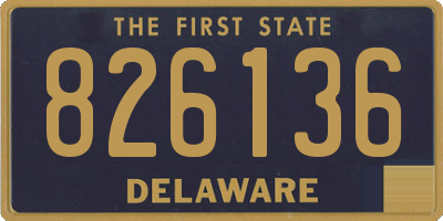 DE license plate 826136