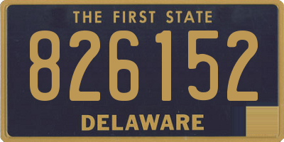 DE license plate 826152
