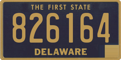 DE license plate 826164
