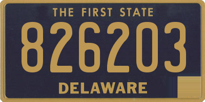 DE license plate 826203