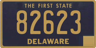 DE license plate 82623