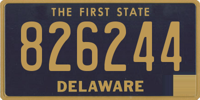 DE license plate 826244