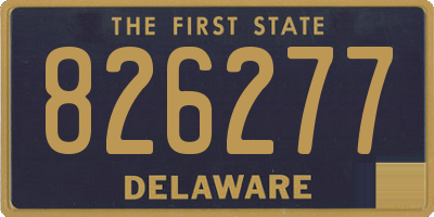 DE license plate 826277