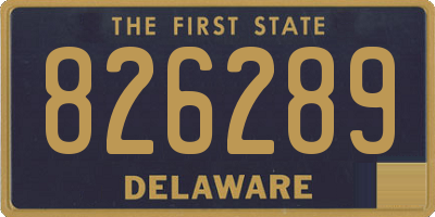 DE license plate 826289