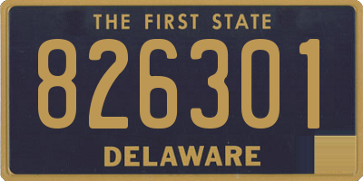 DE license plate 826301