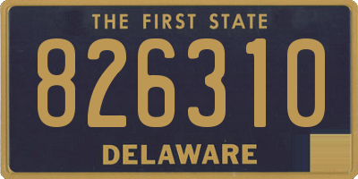 DE license plate 826310