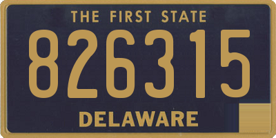 DE license plate 826315