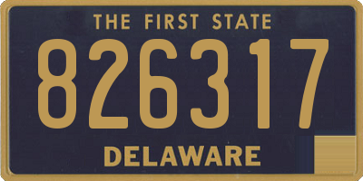 DE license plate 826317
