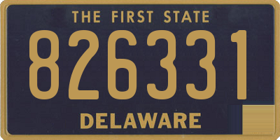 DE license plate 826331