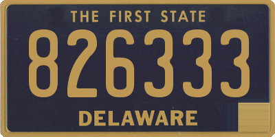 DE license plate 826333
