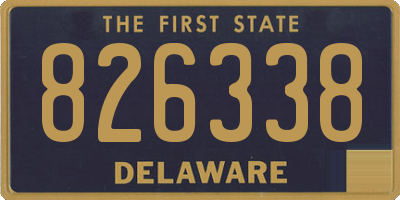 DE license plate 826338