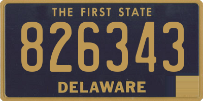 DE license plate 826343