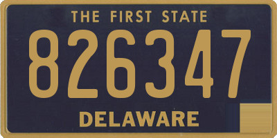 DE license plate 826347