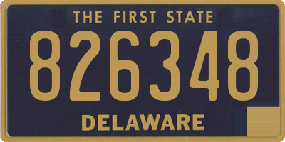 DE license plate 826348