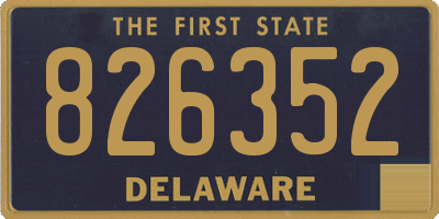 DE license plate 826352
