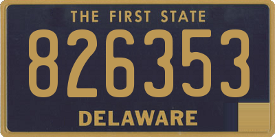 DE license plate 826353