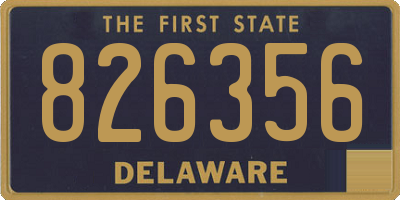 DE license plate 826356