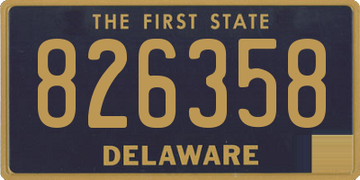 DE license plate 826358