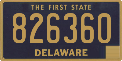 DE license plate 826360