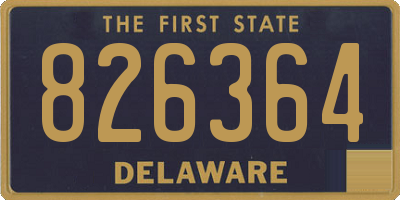 DE license plate 826364