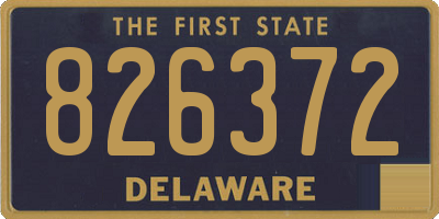 DE license plate 826372
