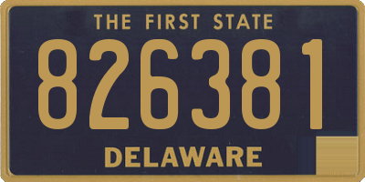 DE license plate 826381