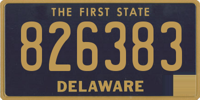 DE license plate 826383