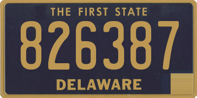 DE license plate 826387