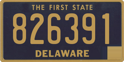 DE license plate 826391