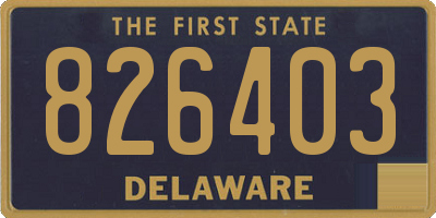 DE license plate 826403