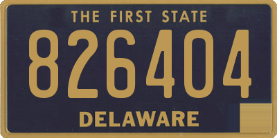 DE license plate 826404