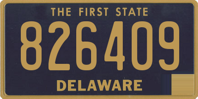 DE license plate 826409
