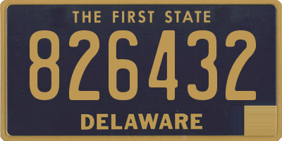 DE license plate 826432