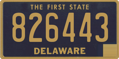 DE license plate 826443