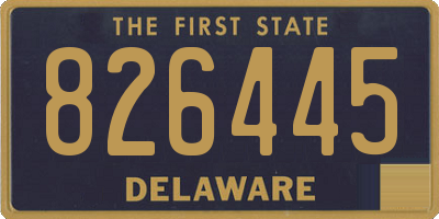 DE license plate 826445